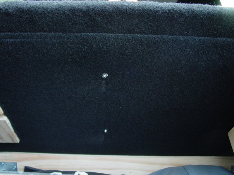 Cargo Drawer Open showing Infinity Basslink anchor bolts