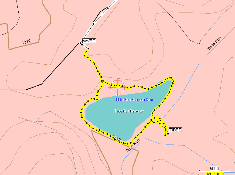 Tibbs Run Reservoir at WV Botanic Garden
