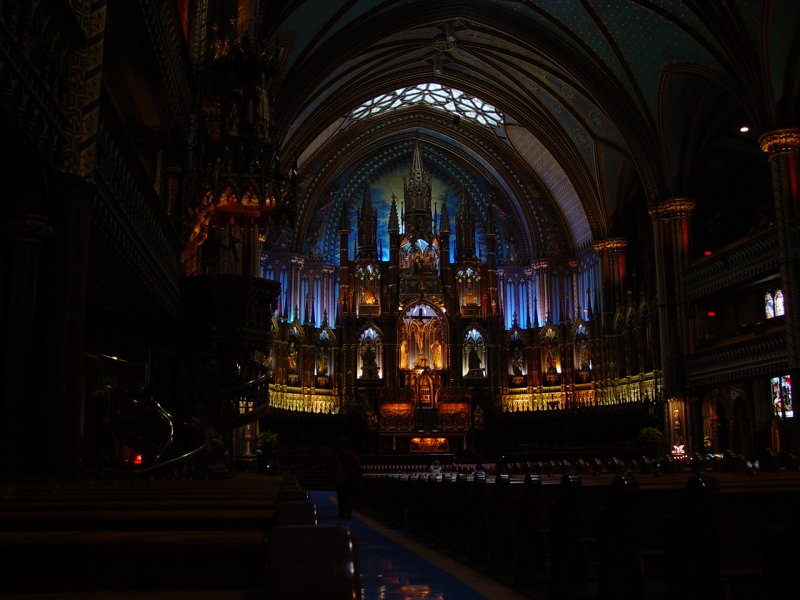 Interior of Notre Dame Basilica Montreal
