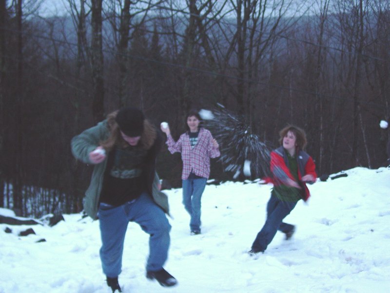 Snowballs at Erabliere du Lac-Beauport