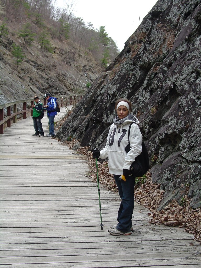 Maria and the boys at Paw Paw Tunnel