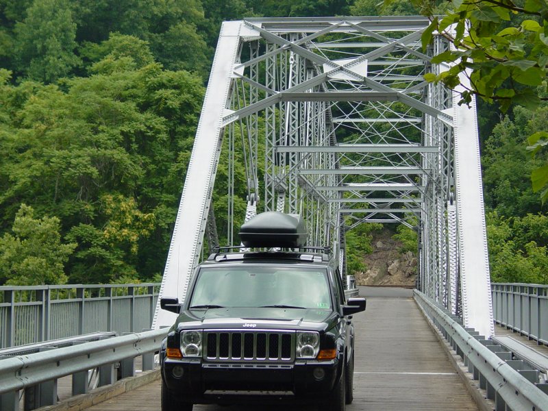 Commander crossing Tunney Hunsaker Bridge