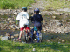 Kids fording stream