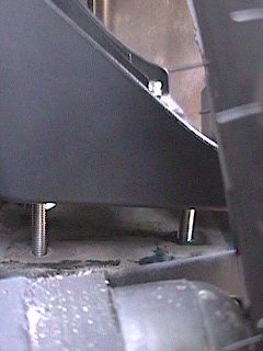 Mount with bolts showing