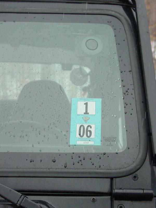 Modified Vehicle Inspection Sticker - Click to Enlarge